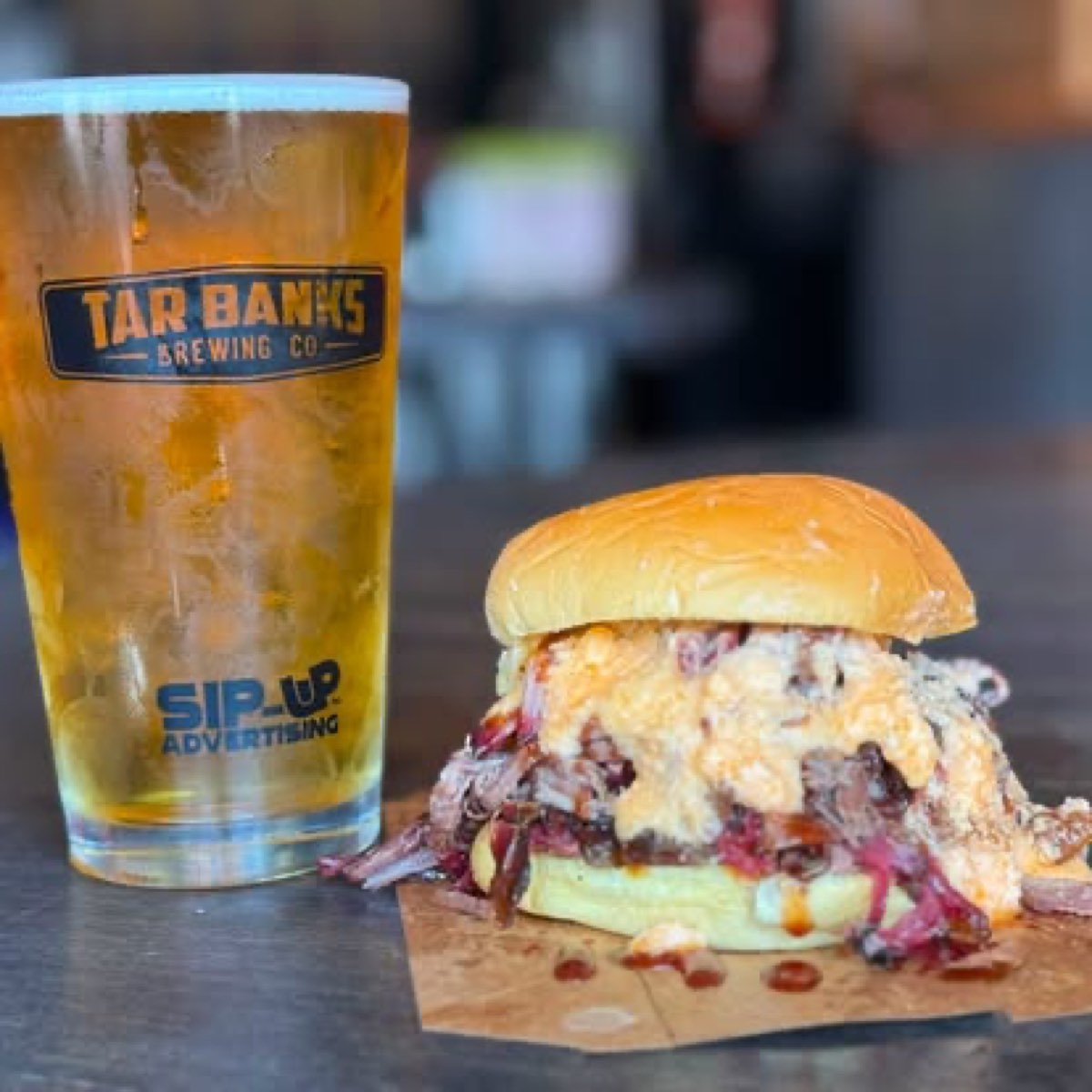 Pulled pork sandwich